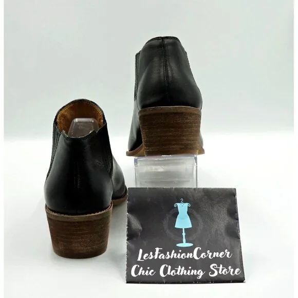 Madewell Women's Black Leather Myles Slip-On Ankle Booties  Size 10 2323 - Picture 7 of 16